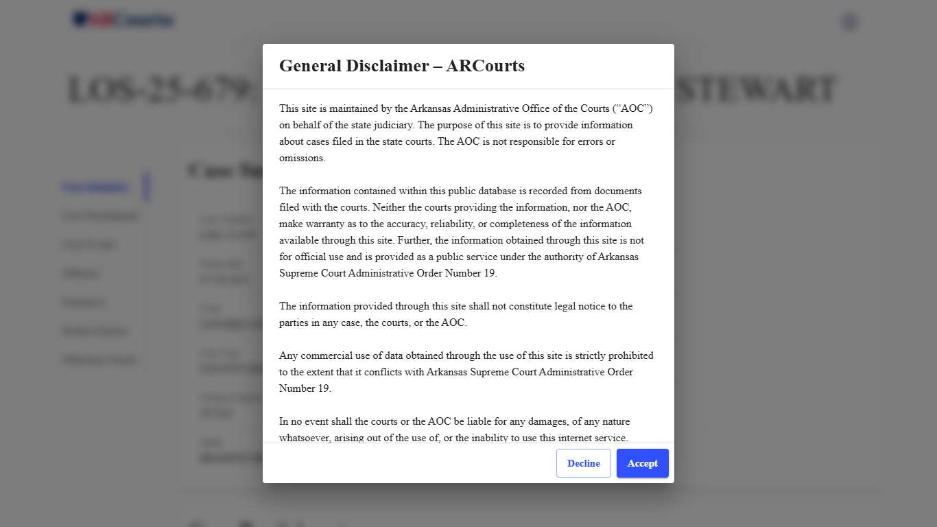 STATE V MASON RILIEY STEWART BENCH TRIAL : LOS-25-679 • Arkansas Judiciary