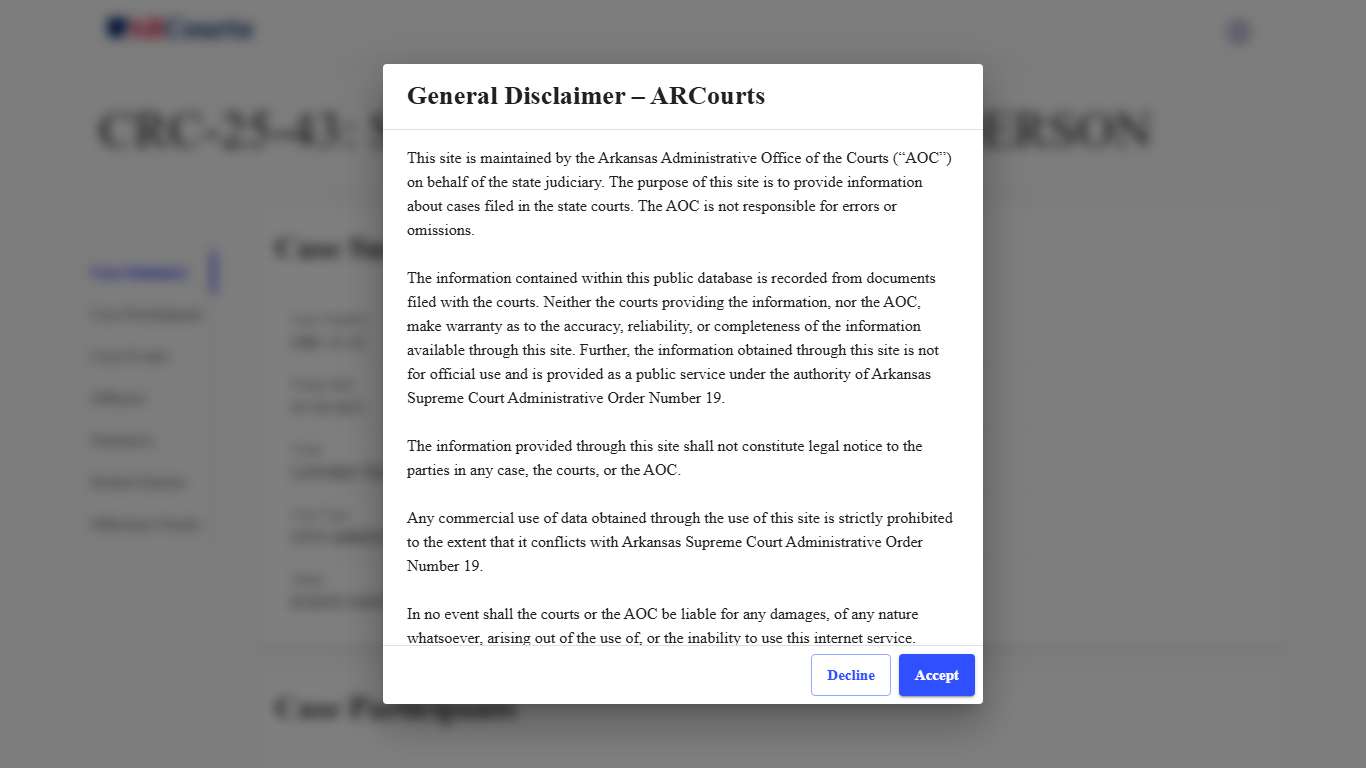 STATE V SHANTARA ANDERSON : CRC-25-43 • Arkansas Judiciary